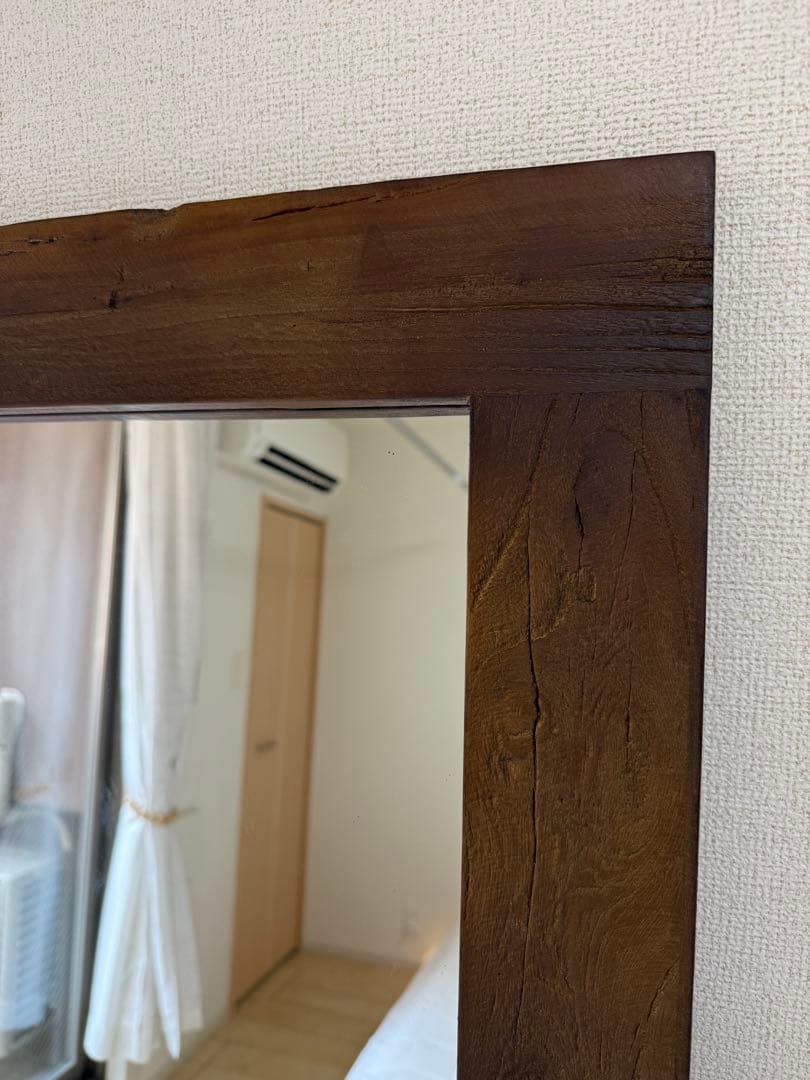 KANADEMONO エルム古材スタンドミラー　160×60