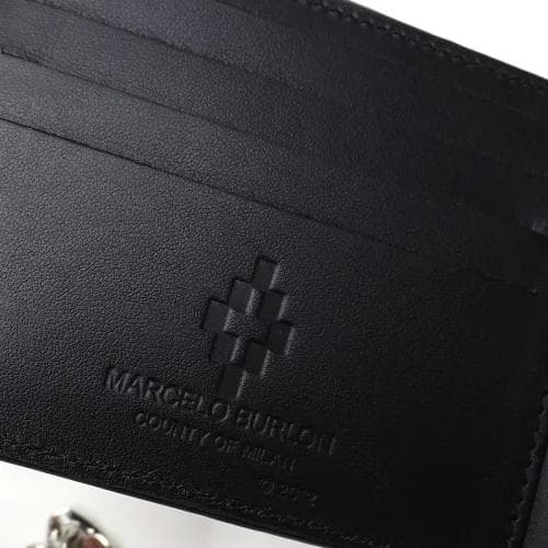 L0591S未使用品 Marcelo Burlon チェーン付き 2つ折り財布