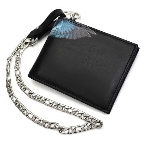 L0591S未使用品 Marcelo Burlon チェーン付き 2つ折り財布