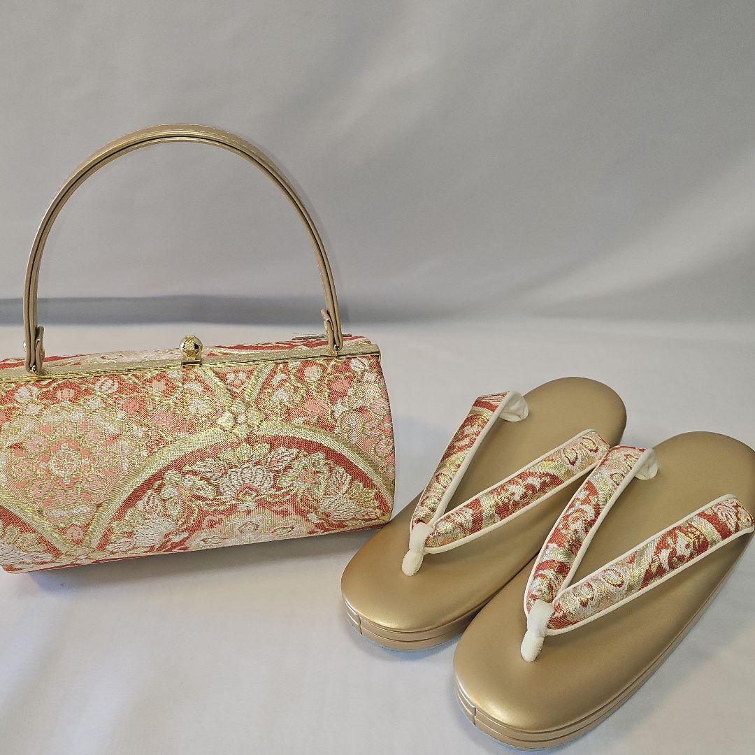 お値下げ‼️☆和装用バッグと草履セット☆成人式☆礼装☆帯地☆未使用