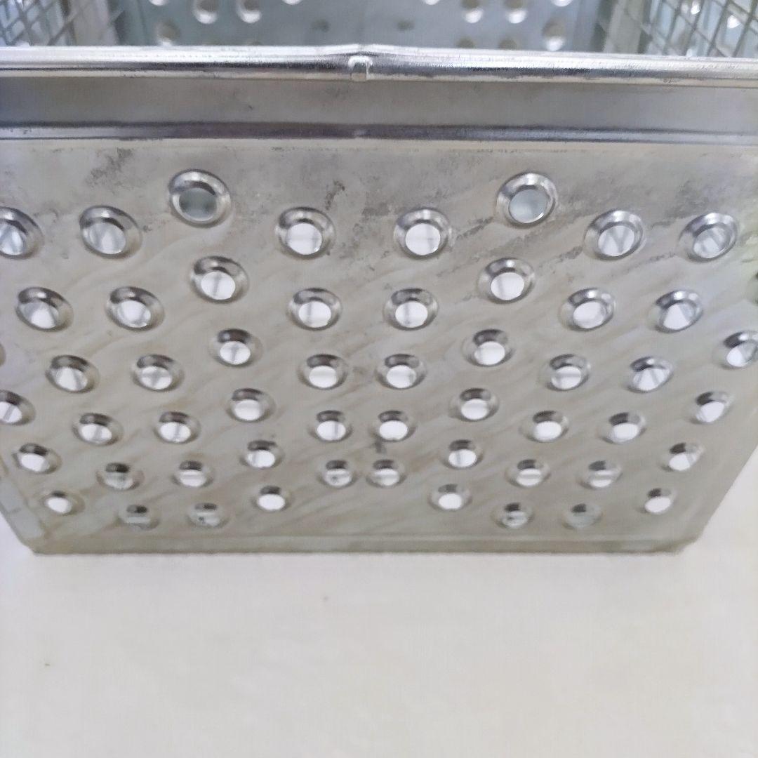 VINTAGE \"LYON\" L BASKET　ステンレスバスケット