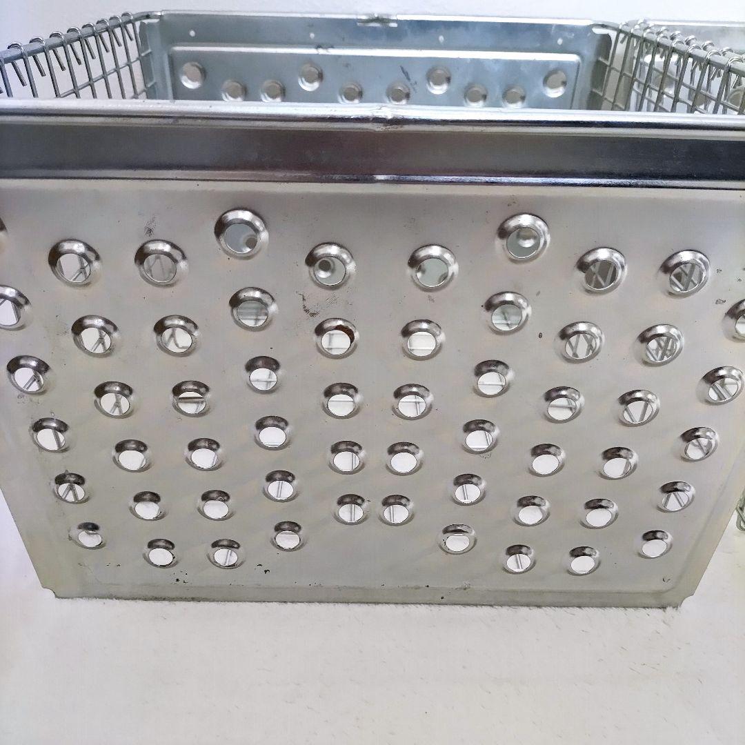 VINTAGE \"LYON\" L BASKET　ステンレスバスケット