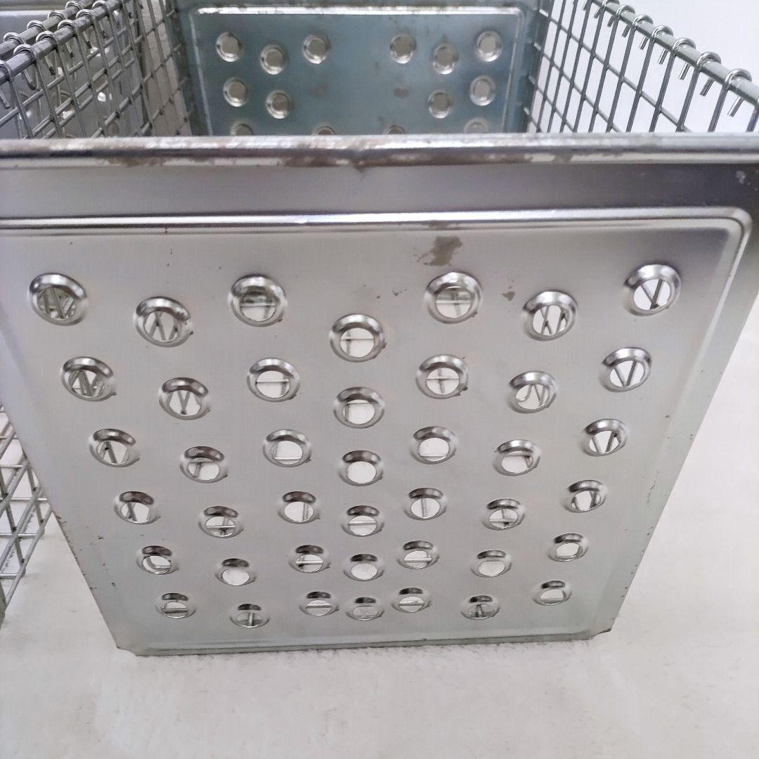 VINTAGE \"LYON\" L BASKET　ステンレスバスケット