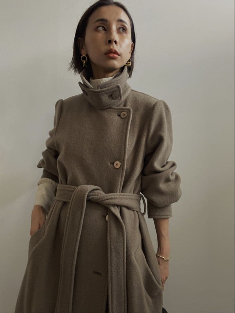 Ameri　POOFY FLARE LONG COAT