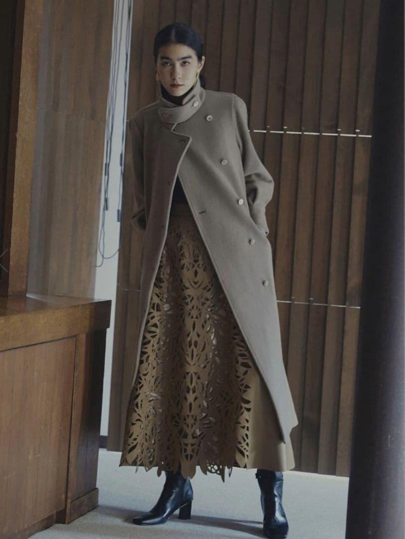 Ameri　POOFY FLARE LONG COAT