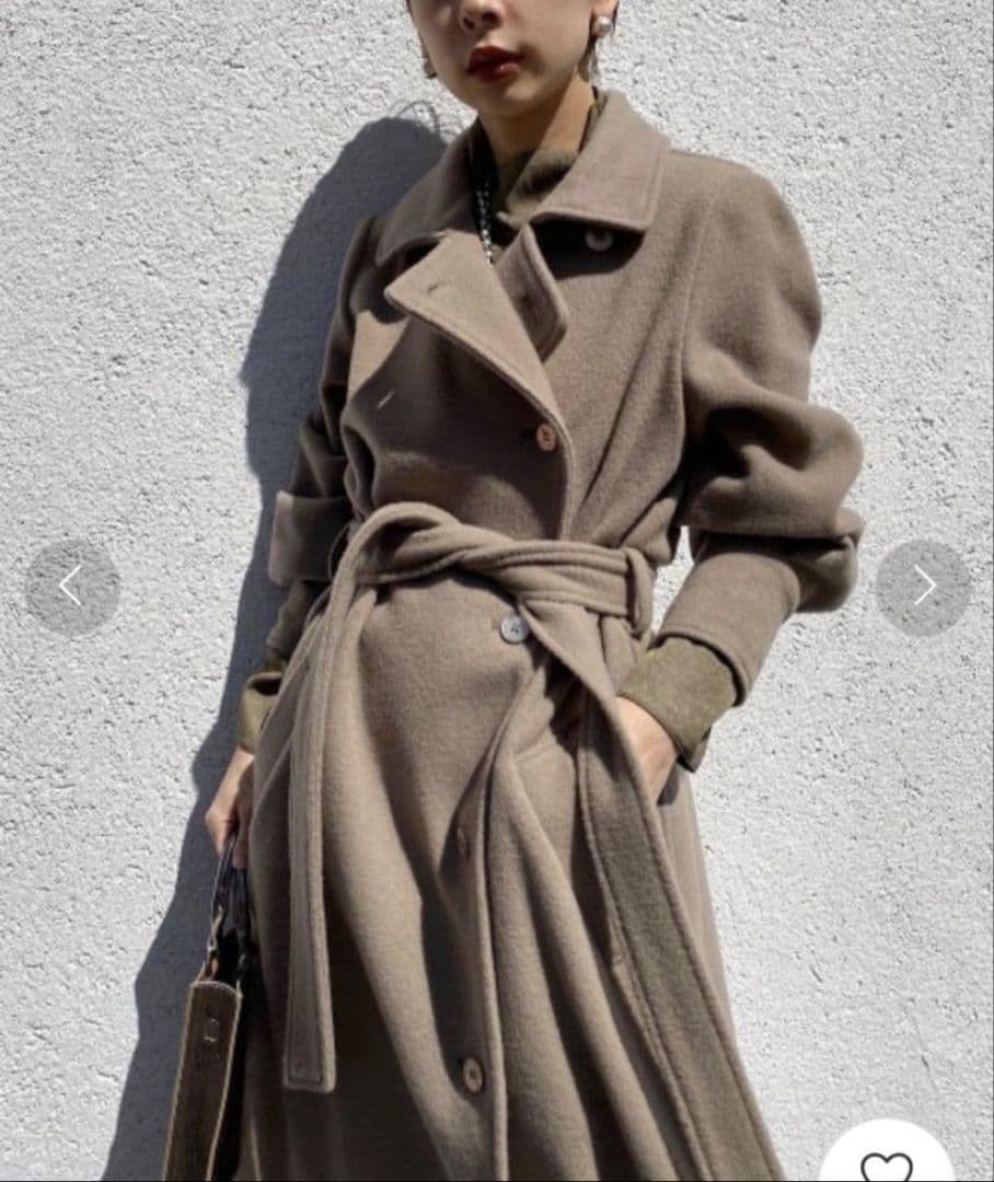 Ameri　POOFY FLARE LONG COAT