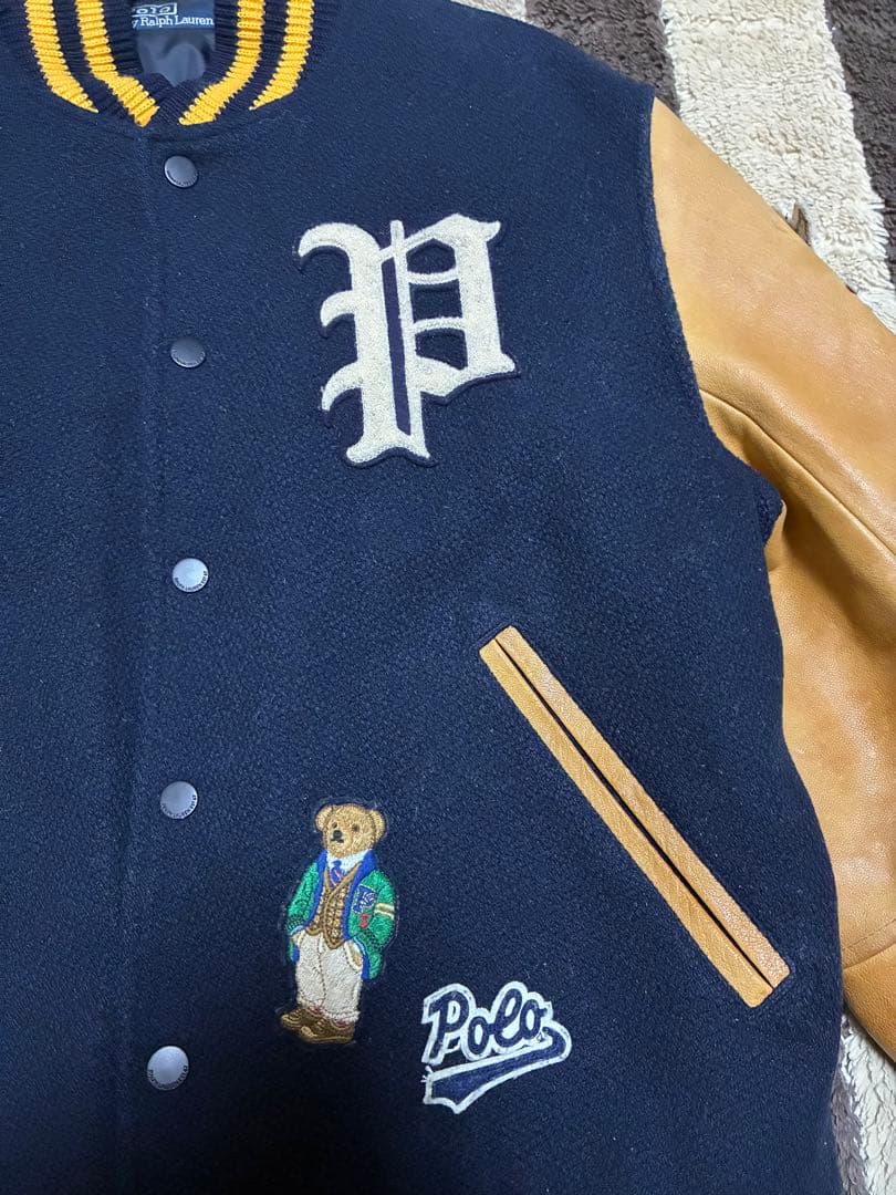 Polo Ralph Lauren スタジャン M ネイビー/キャメル