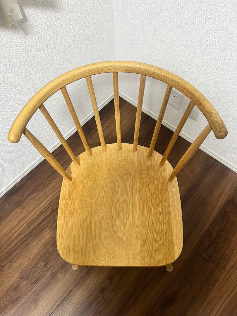 【mm】ハーフラウンドチェア オーク無垢材 オイル仕上げ