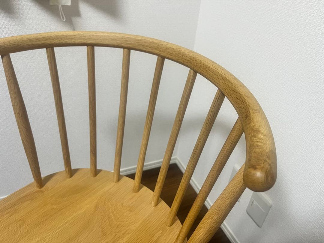 【mm】ハーフラウンドチェア オーク無垢材 オイル仕上げ