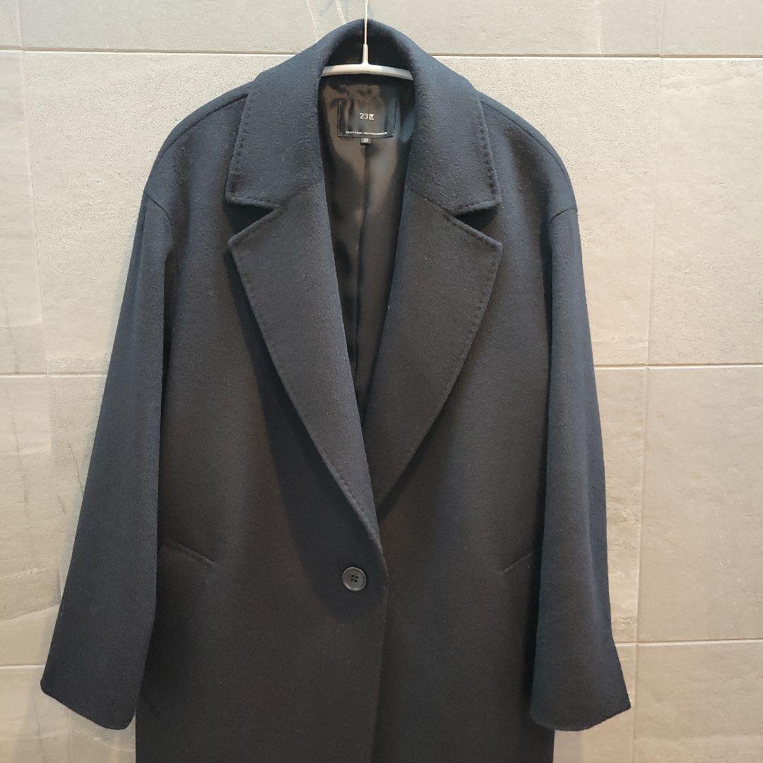 美品 23区（32）ウールカシミヤビーバーチェスターコート
