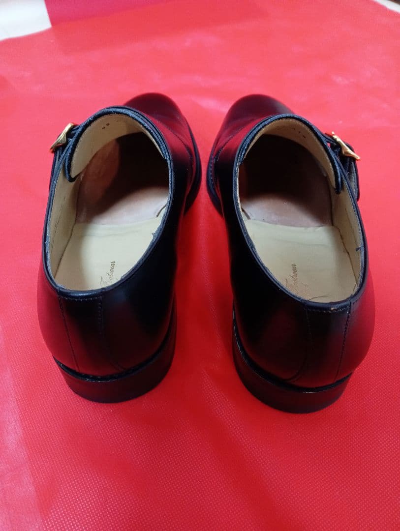 Lloyd footwear ブラックモンクストラップ革靴 25cm.