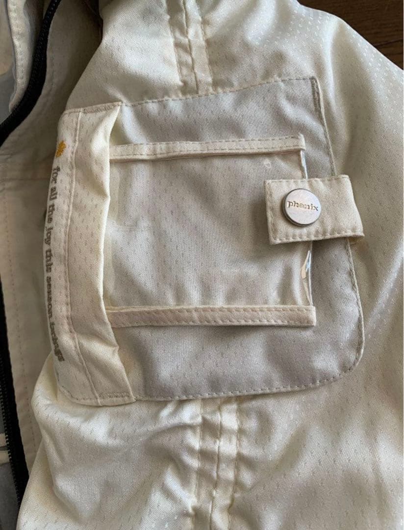 ファー付きスキーウェア ホワイト/ベージュ