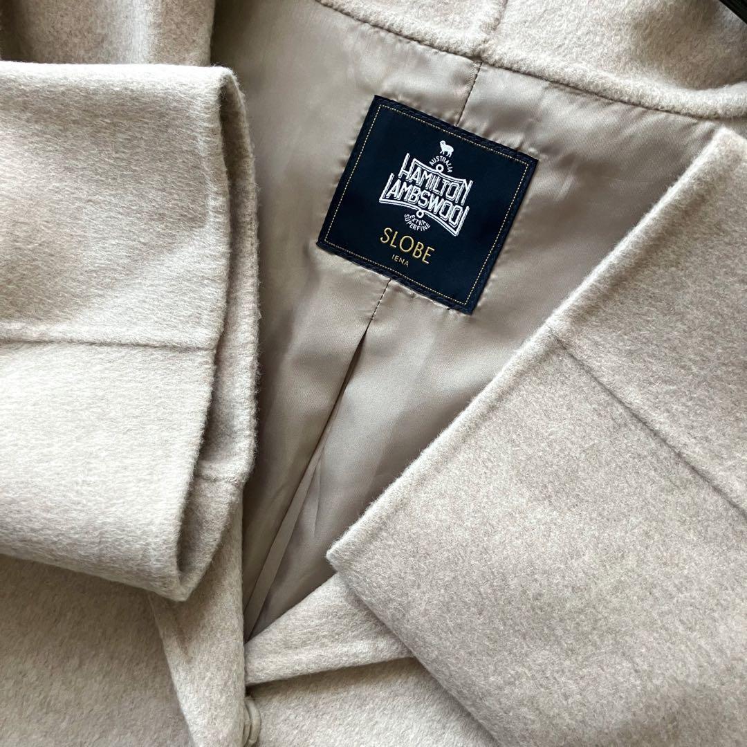 【新品】SLOBE ハミルトン ダブルフェイスウールロングフードコート