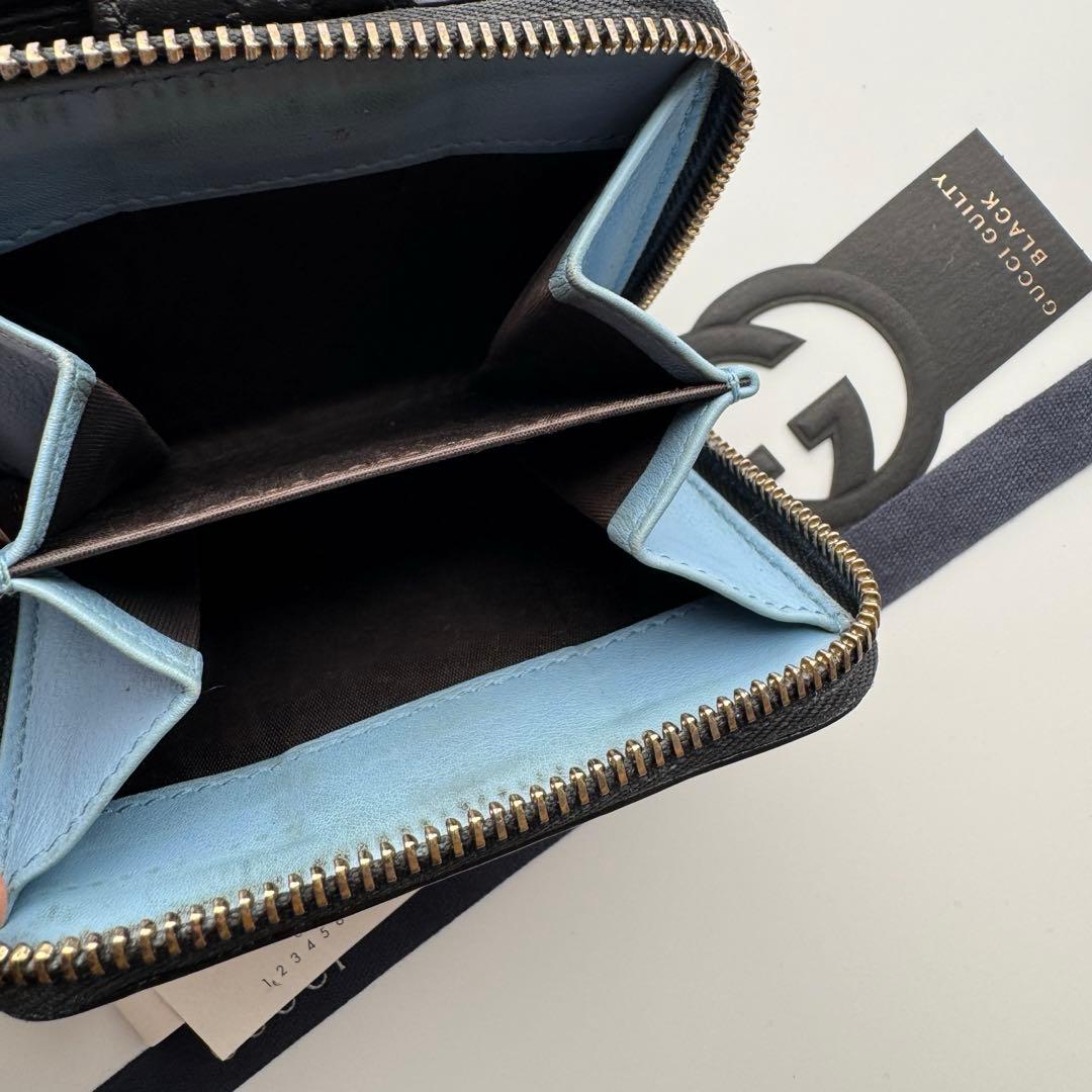 【美品】 20 GUCCI グッチ マイクロ シマ 2つ折り 財布