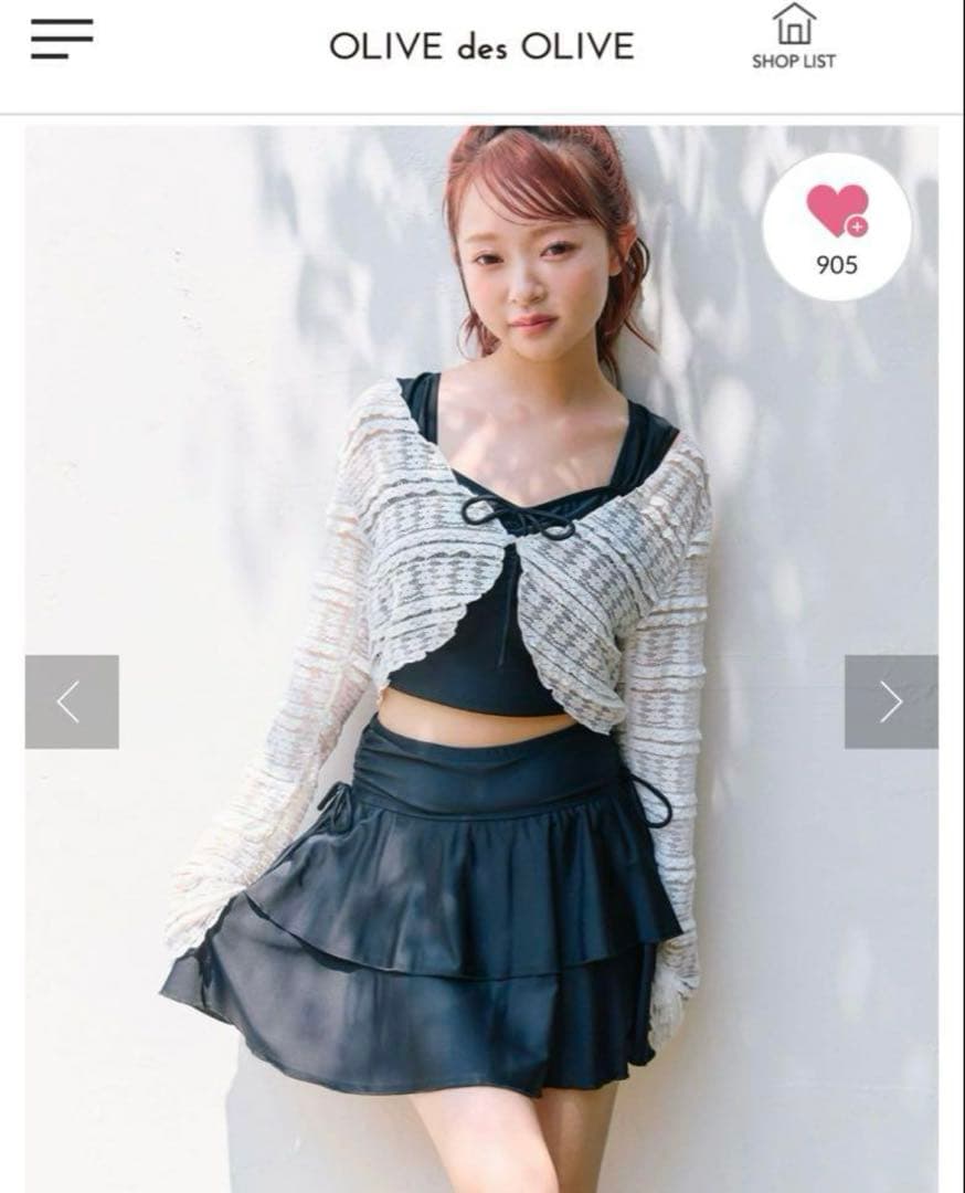 OLIVE des OLIVE レース羽織付きリボンswim wear