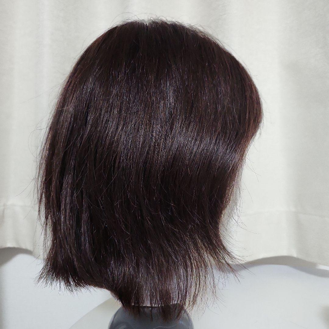 【mi】即日発送　人毛　ダークブラウン ショート　Sサイズ