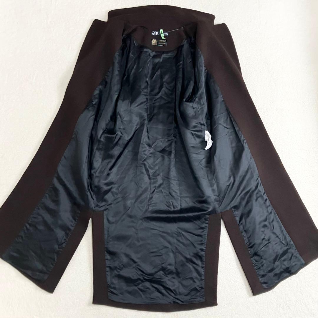 ZARA ザラ　MANTECO ベルト付きロングコート M ブラウン