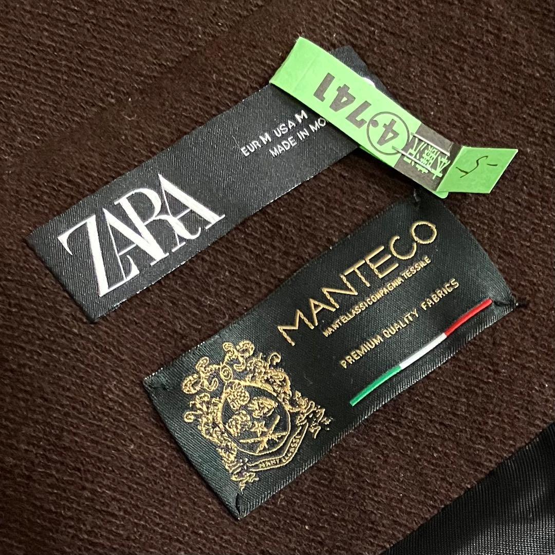 ZARA ザラ　MANTECO ベルト付きロングコート M ブラウン