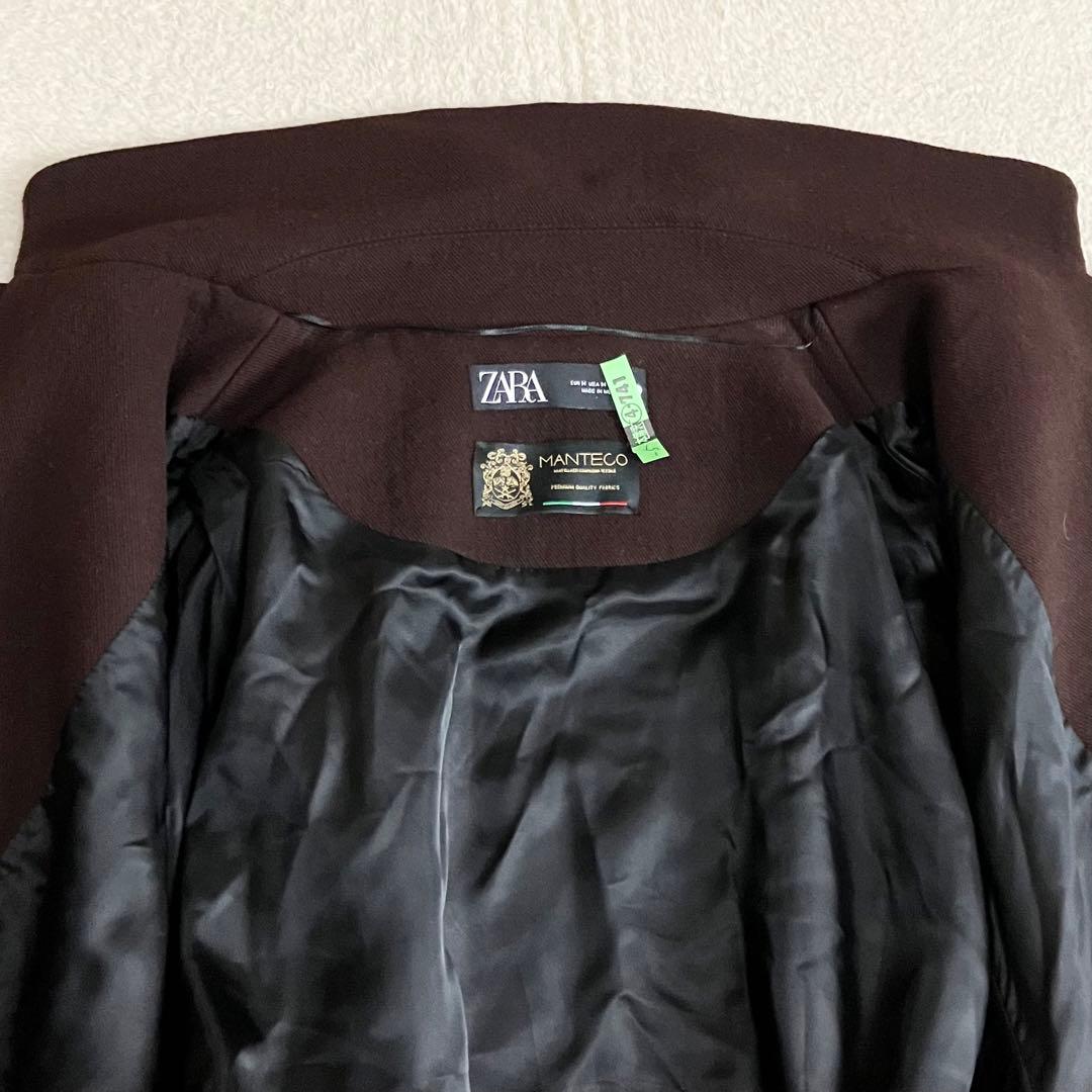 ZARA ザラ　MANTECO ベルト付きロングコート M ブラウン