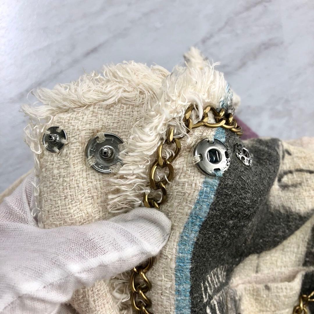 【極美品】 ヒステリックグラマー ツイード ノーカラー ジャケット ヒスガール