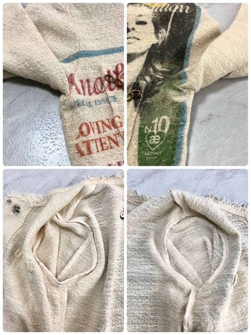 【極美品】 ヒステリックグラマー ツイード ノーカラー ジャケット ヒスガール