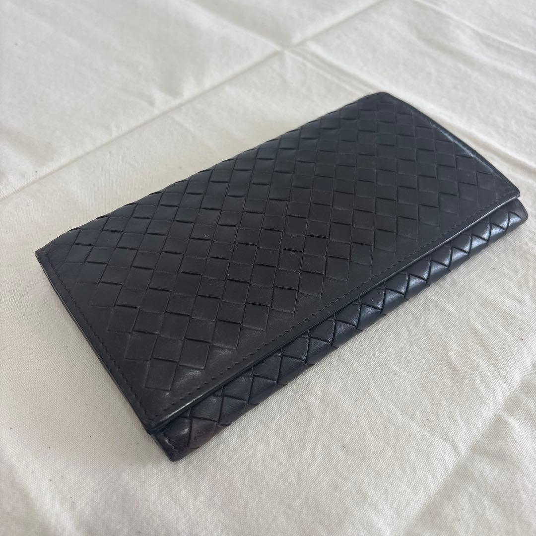 【美品】ボッテガヴェネタ☆イントレチャート　札入れ　ブラック　メンズ