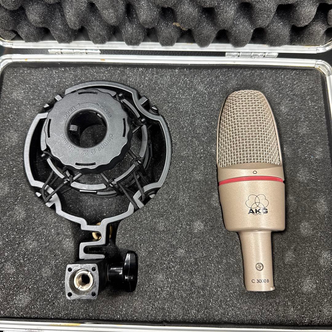AKG C3000B コンデンサーマイク ショックマウント＋純正ケース付