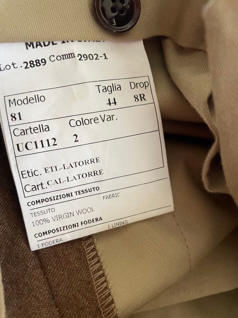 LATORRE（ラトーレ） スラックス ストラスブルゴ購入 イタリア製生地