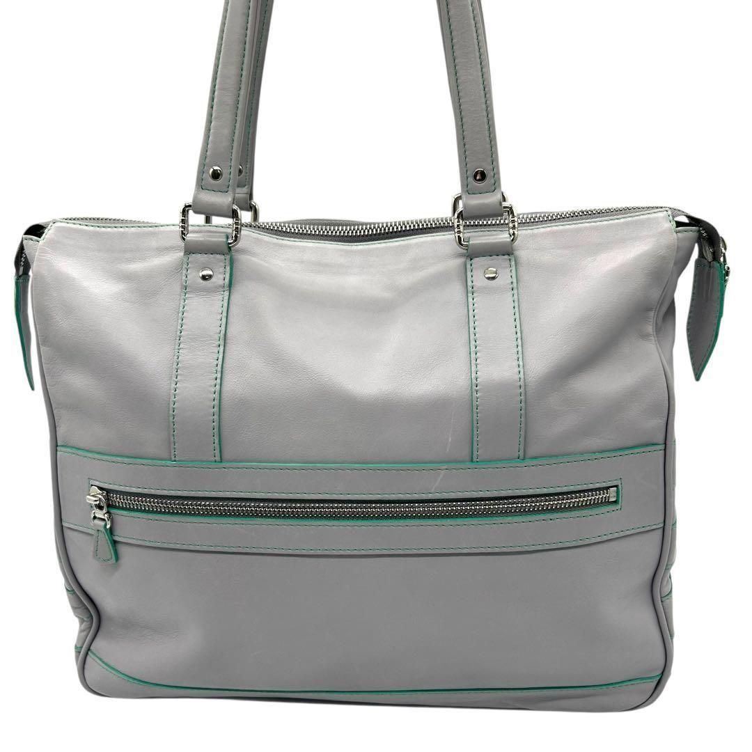 未使用級 JAQUE LE COREEトートバッグ A4トレオン グレー