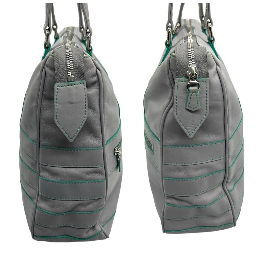 未使用級 JAQUE LE COREEトートバッグ A4トレオン グレー