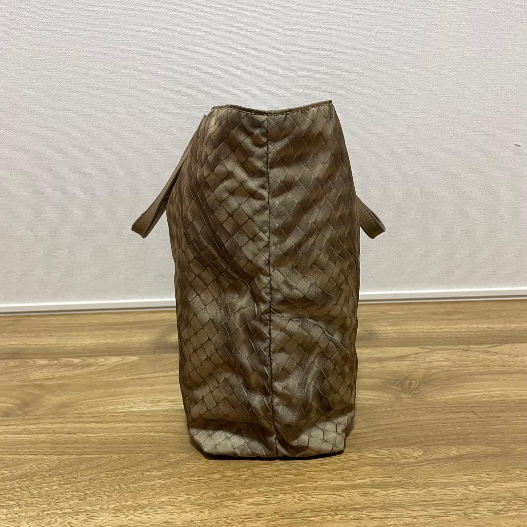 《美品》ボッテガヴェネタ ナイロン×レザー トートバッグ ベージュ系