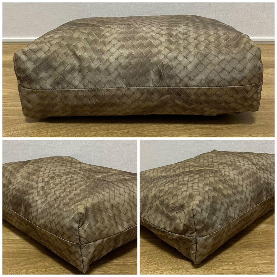 《美品》ボッテガヴェネタ ナイロン×レザー トートバッグ ベージュ系