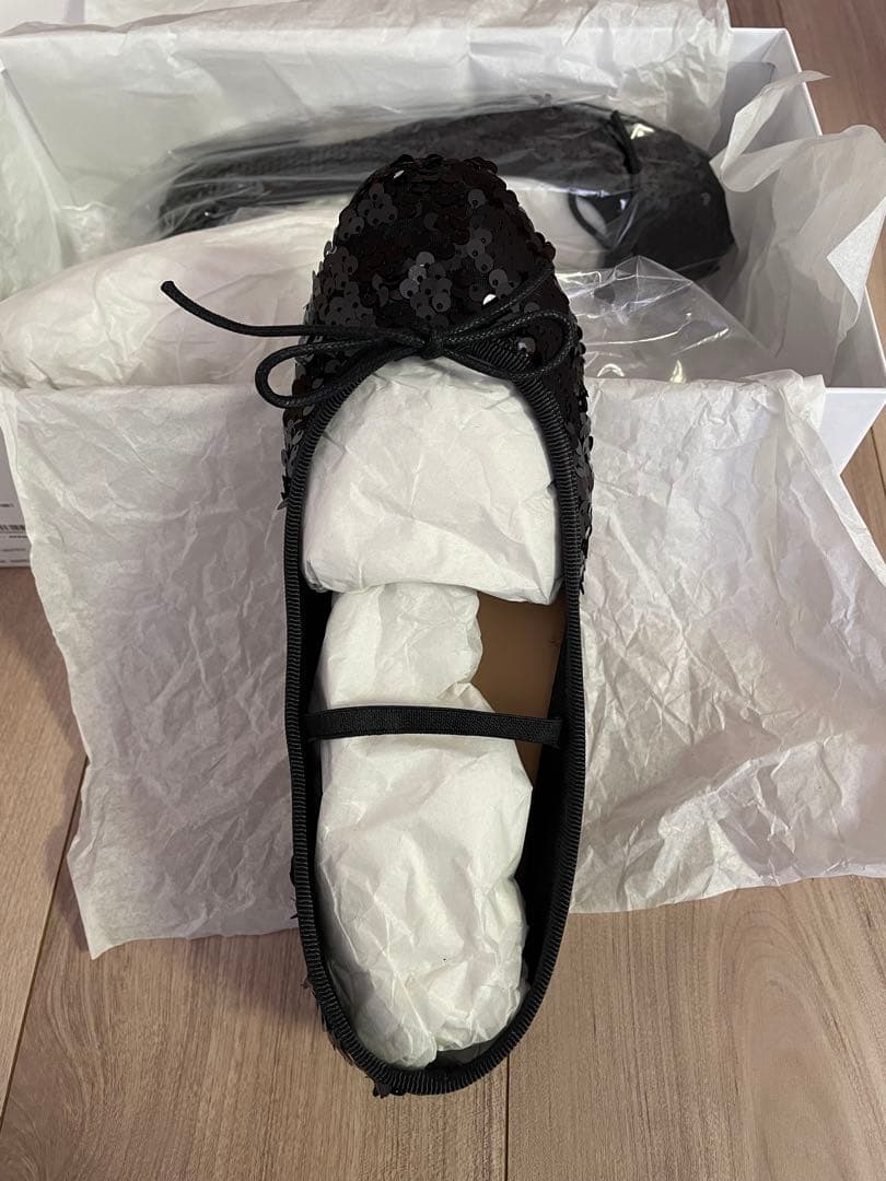 PELLICO SUNNY バレエシューズ ブラック スパンコール　36