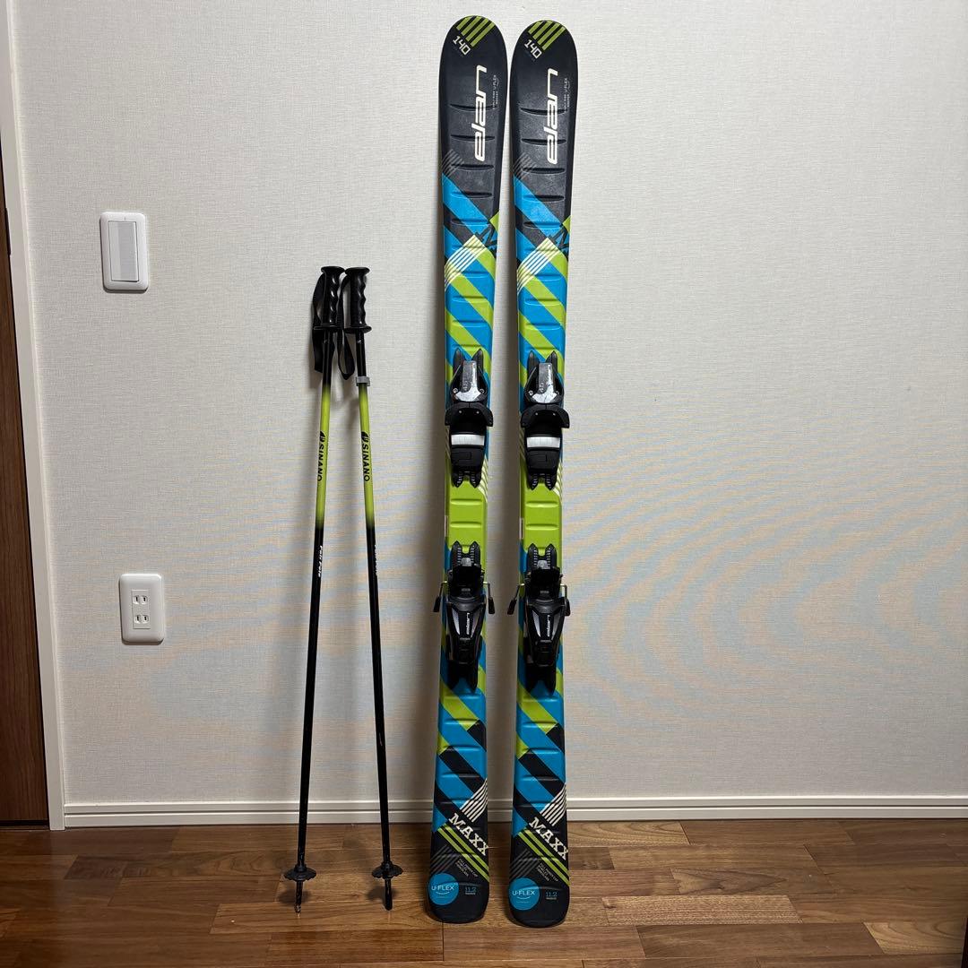 ELANジュニアスキー板ストックセット　140cm