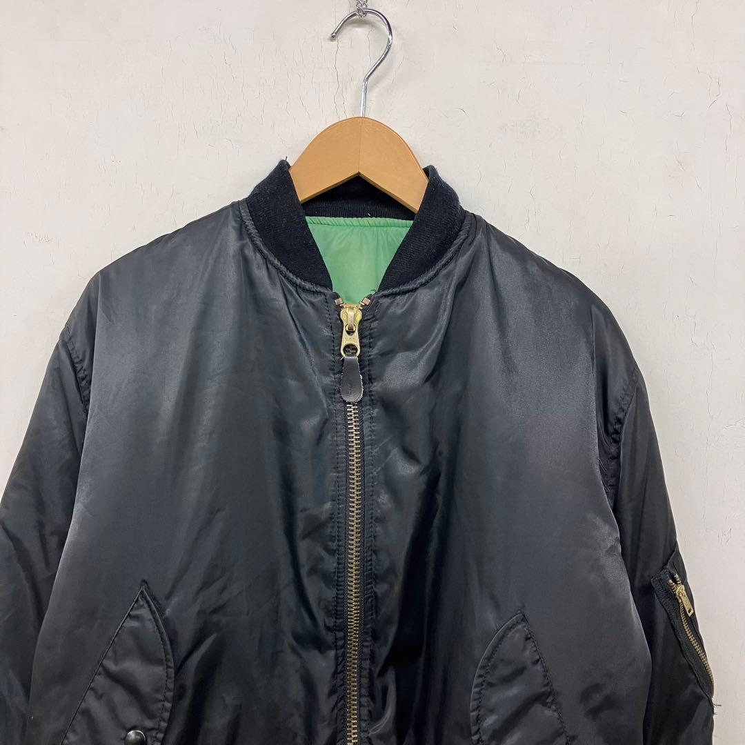 90s MA-1 フライトジャケット リバーシブル 希少グリーン VINTAGE
