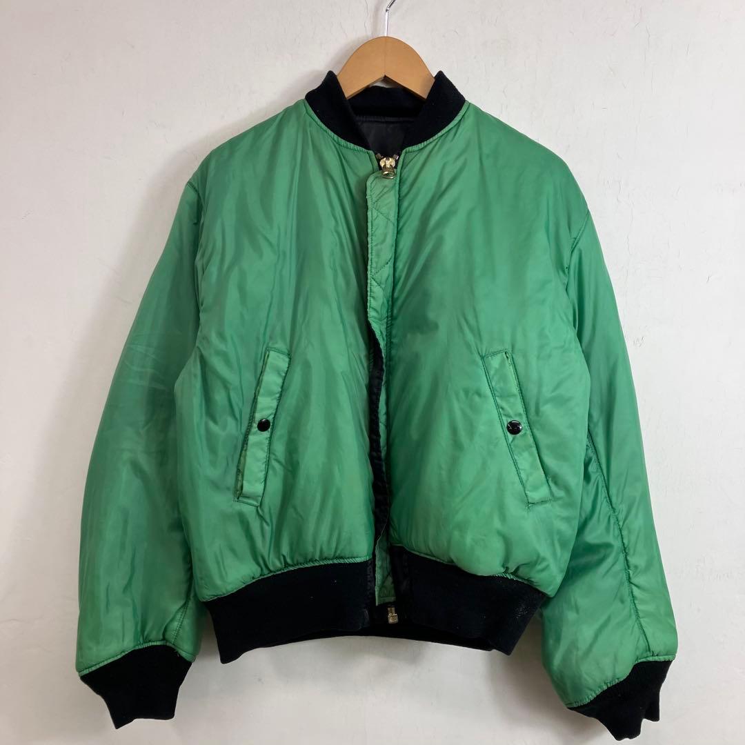 90s MA-1 フライトジャケット リバーシブル 希少グリーン VINTAGE