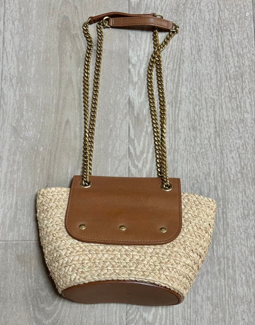 【つくね】サンローランマノンMINIラフィア2wayかごバッグ