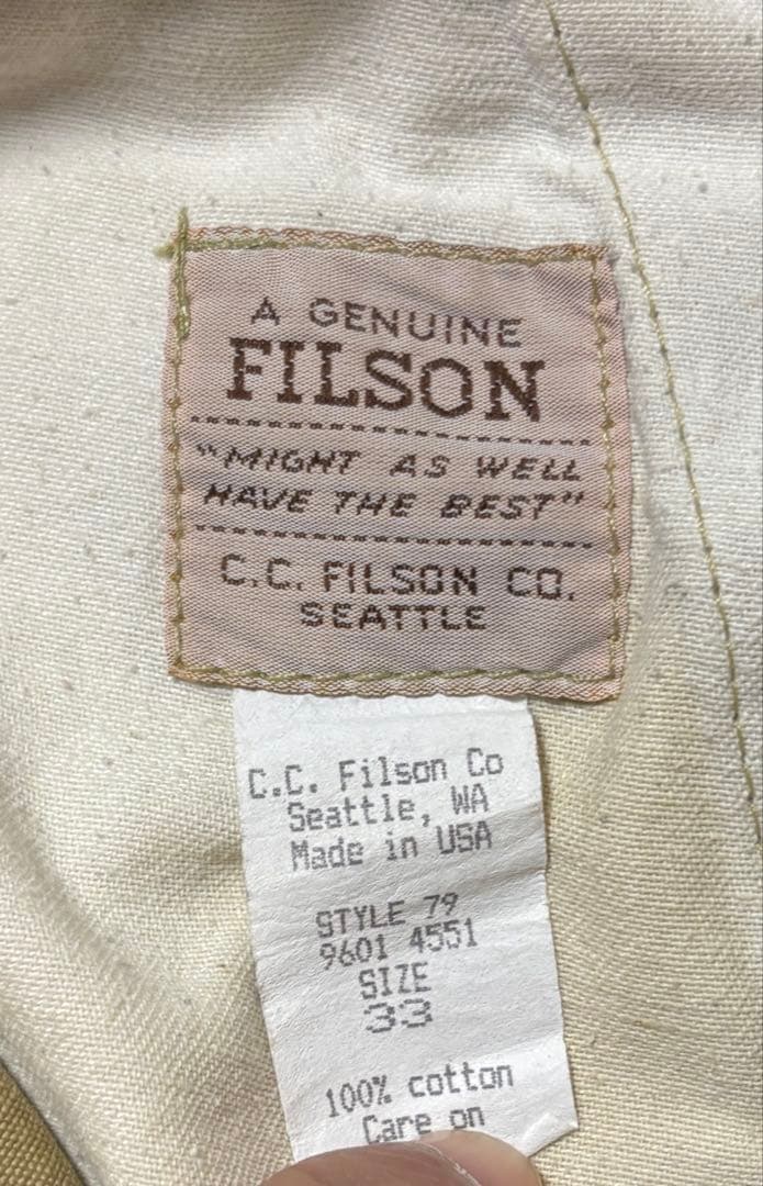 70‘s FILSON シングルティンパンツ ダック ハンティングパンツ