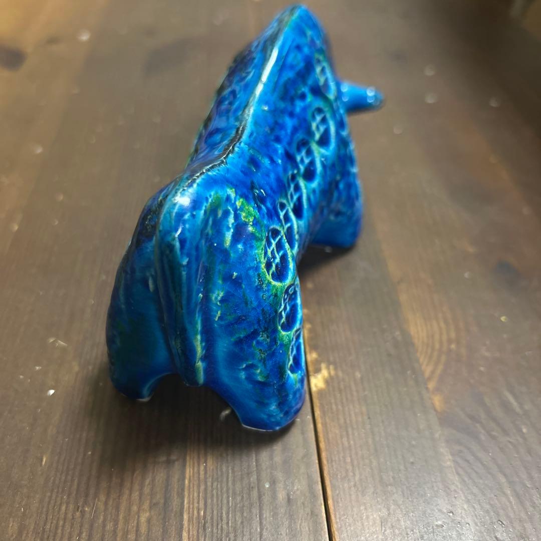 FLAVIA/BITOSSI ビトッシ　リミニブルー　牛　陶器置物　イタリア製