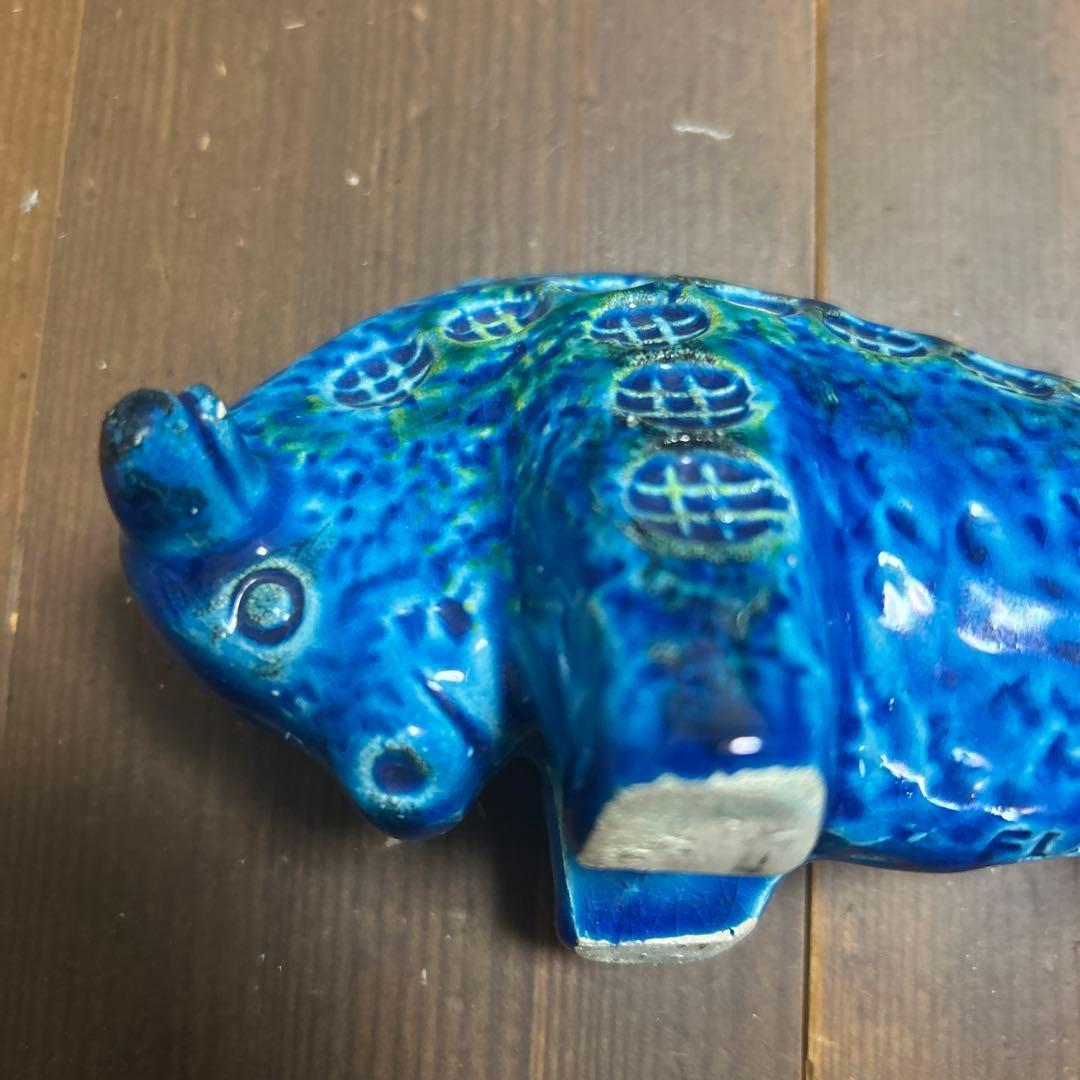 FLAVIA/BITOSSI ビトッシ　リミニブルー　牛　陶器置物　イタリア製