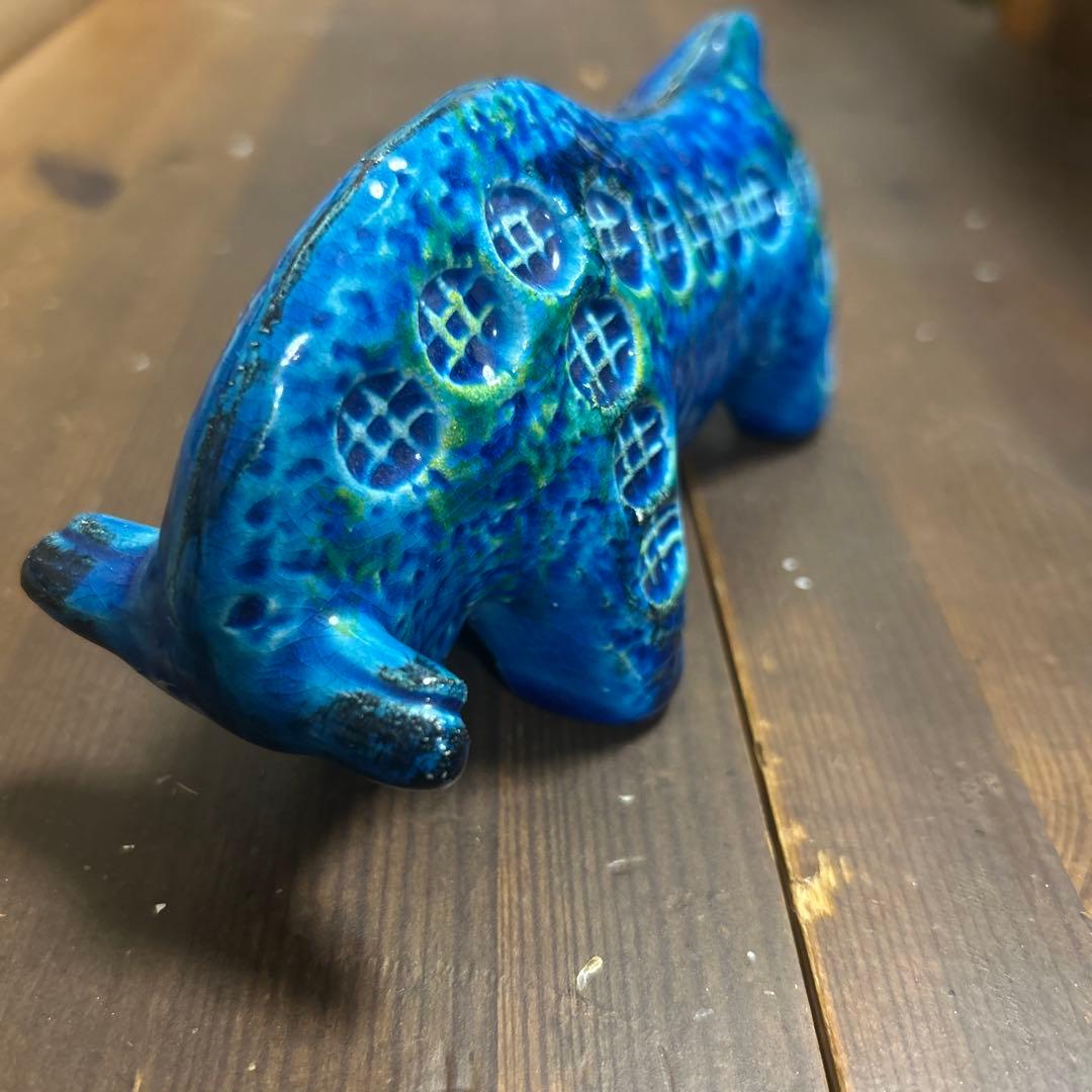 FLAVIA/BITOSSI ビトッシ　リミニブルー　牛　陶器置物　イタリア製