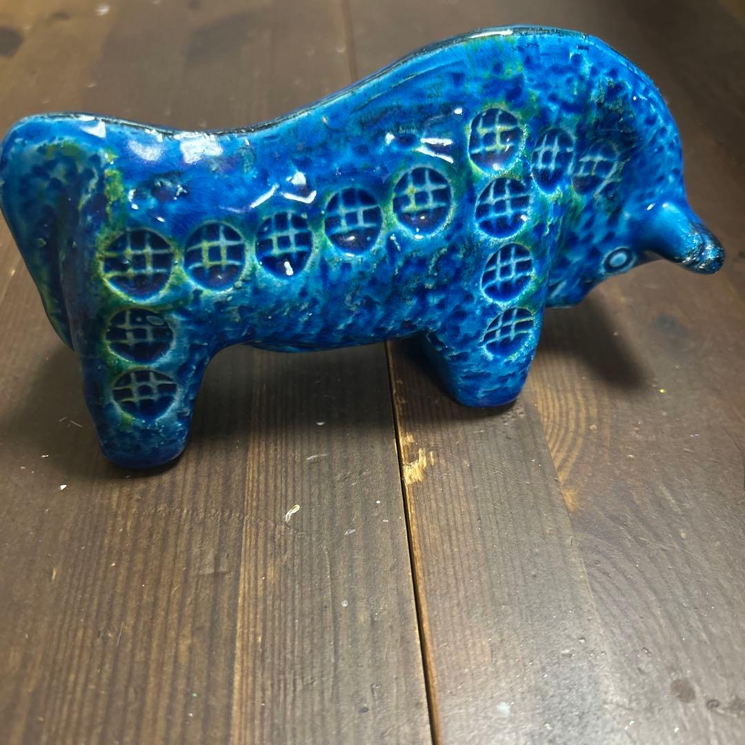 FLAVIA/BITOSSI ビトッシ　リミニブルー　牛　陶器置物　イタリア製