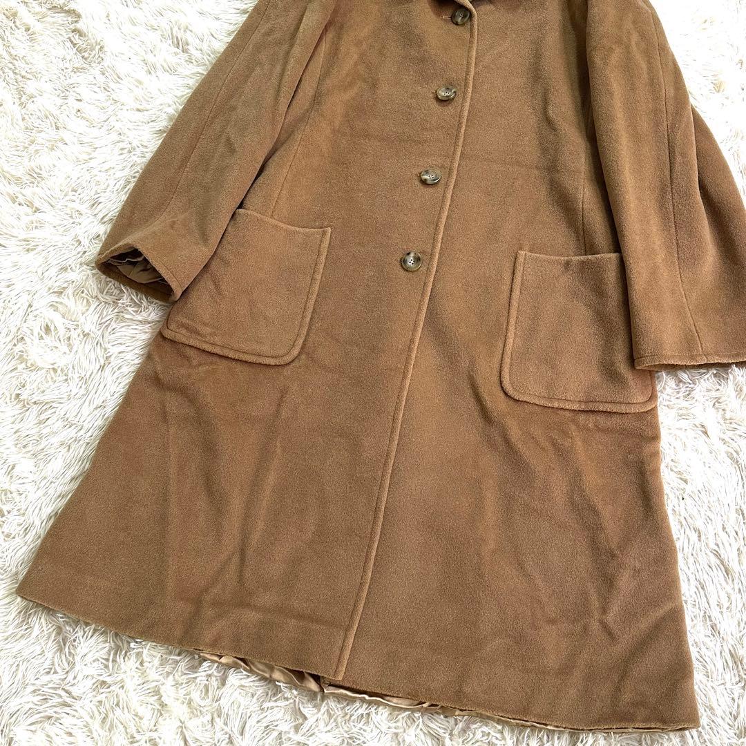 高級ライン銀タグ✨マックスマーラ ロングコート キャメル ウール 大きいサイズ