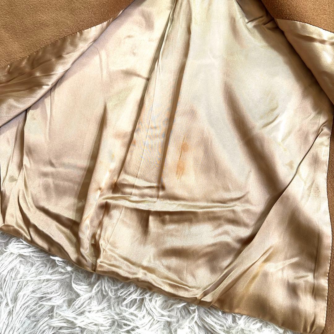 高級ライン銀タグ✨マックスマーラ ロングコート キャメル ウール 大きいサイズ