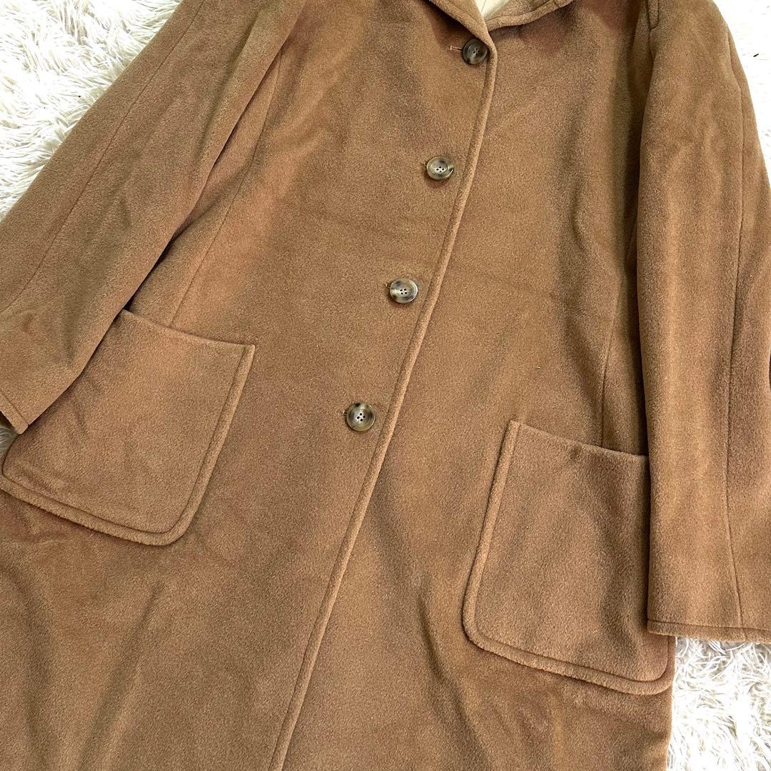 高級ライン銀タグ✨マックスマーラ ロングコート キャメル ウール 大きいサイズ