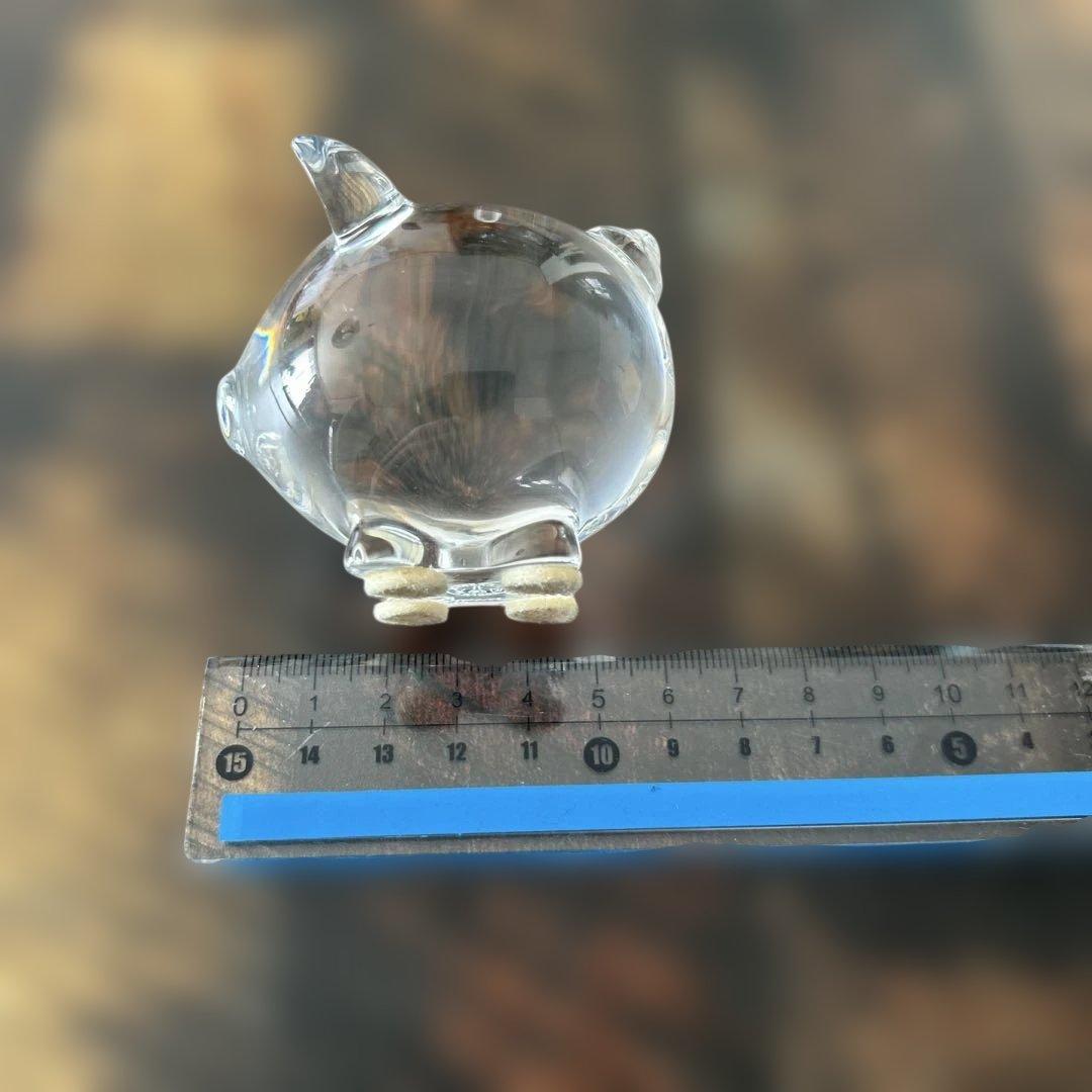 美品　希少　Baccarat クリスタル豚の置物　廃盤モデル　箱無し