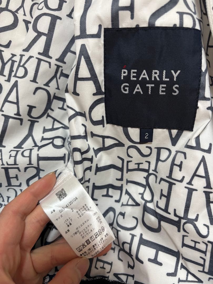 PEARLY GATES 文字プリント ジャケット サイズ2