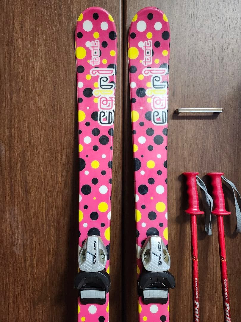 送料無料 スワロー　ジュニア用スキーセット130cm ブーツ22cm　ストック