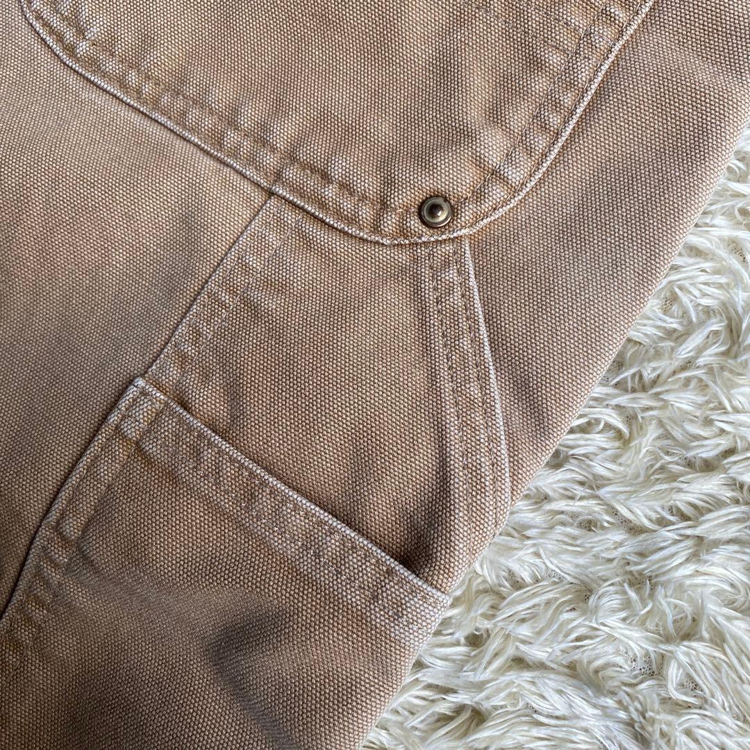 【USA製】カーハート ダブルニー W32 L30 ダンガリーフィット ブラウン