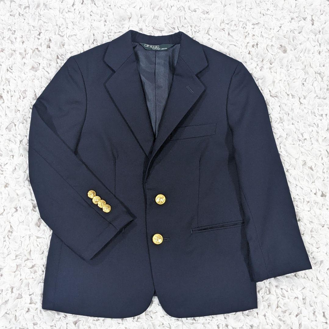 ラルフローレン 4点セットアップ 男の子 スーツ 金ボタン 七五三 　ウール